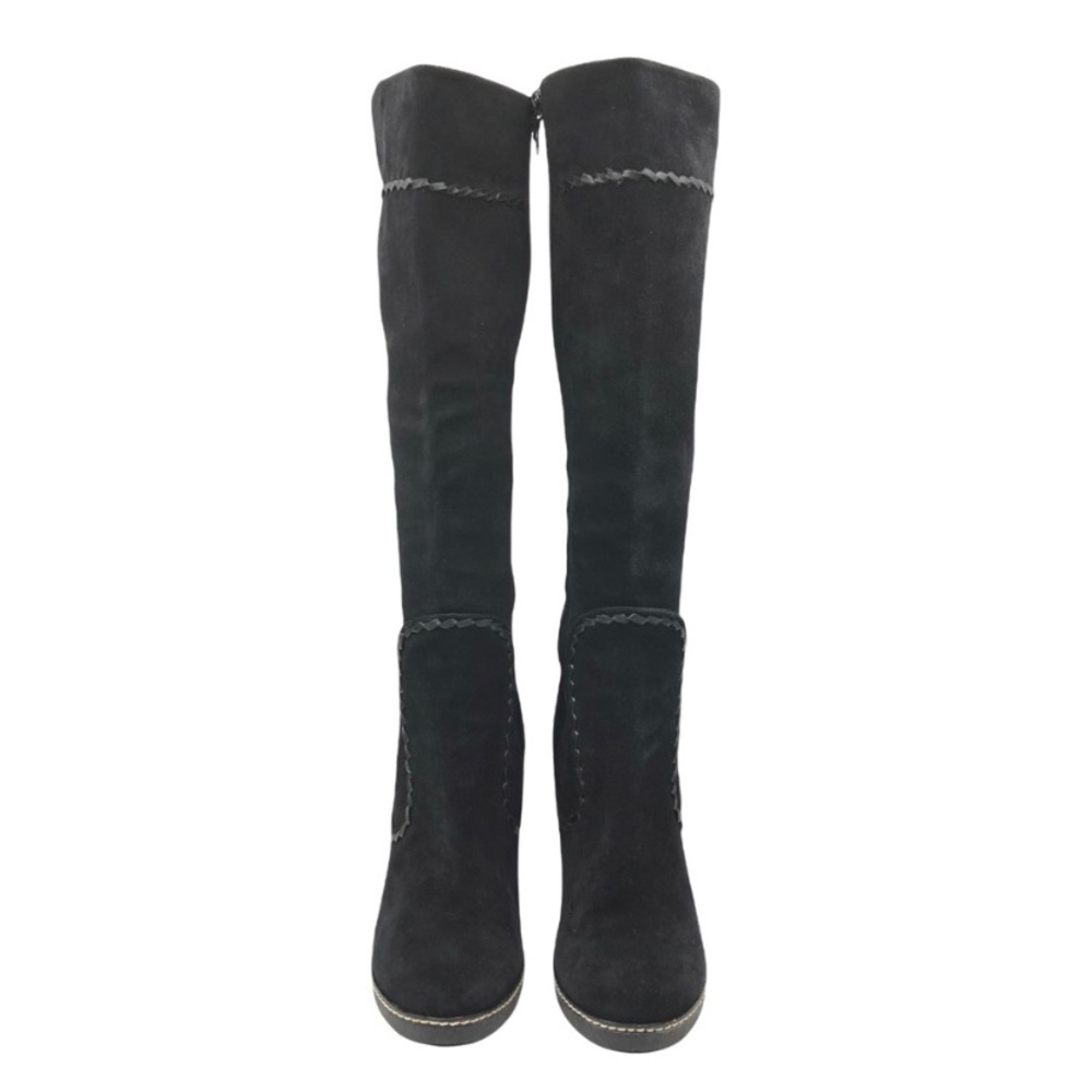 Michael Kors black suede western style knee high boot  Size 8 - Picture 2 of 5